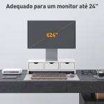Suporte Elevatório para Monitor de Secretária com 3 Gavetas para PC e Portátil 51x24x13 cm Branco