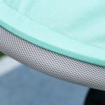 Triciclo Evolutivo para Bebés de +12 Meses 2 em 1 com Toldo Dobrável Guiador Cinto de Segurança e Cesto 95x50x106 cm Verde Mint