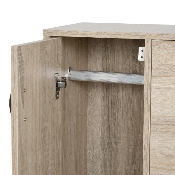 Sapateira com 3 Portas para até 12 Pares de Sapatos com Prateleira Ajustável em até 2 Níveis 79x26x120cm Madeira