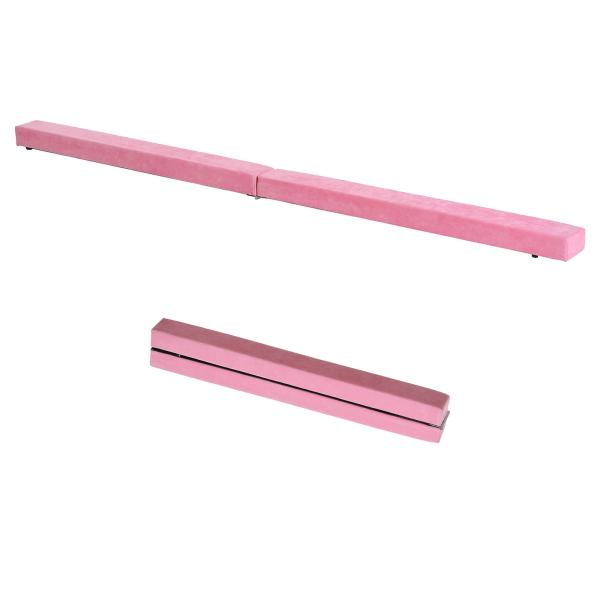 Barra de Equilíbrio Ginástica Dobrável 210 cm Barra de Ginástica Artística para Crianças Iniciantes e Ginastas 210x10x6,5 cm Rosa