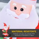 Pai Natal Insuflável de 1,2 m com Presente Decoração de Natal Iluminação LED 70x50x120cm Multicolorido