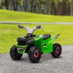 Quadriciclo Elétrico para Crianças Veículo Elétrico a Bateria de 6V com Velocidade de 2,5 km/h 70x41,5x48,5 cm Verde