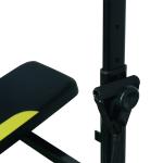 Banco de pesos reclinável multifuncional para treinamento e musculação 175x110x202 cm Preto