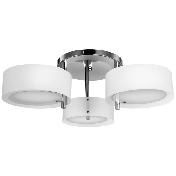 Candeeiro de Teto Moderno Candeeiro Suspenso com Ecrã em Acrílico e Suporte para Lâmpada E27 Ø64x20 cm Branco