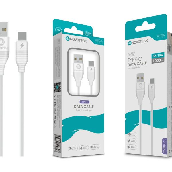 Cabo Type-C Branco 3A 1M 18W S-045