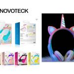 XY - 212 AURICULARES BLUETOOTH FORMATO UNICORNIO RGB - Azul