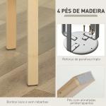 Conjunto de 4 Bancos Empilháveis Redondos Bancos Baixos de Cozinha com Assento Acolchoado Ø40x45 cm Cinzento e Madeira