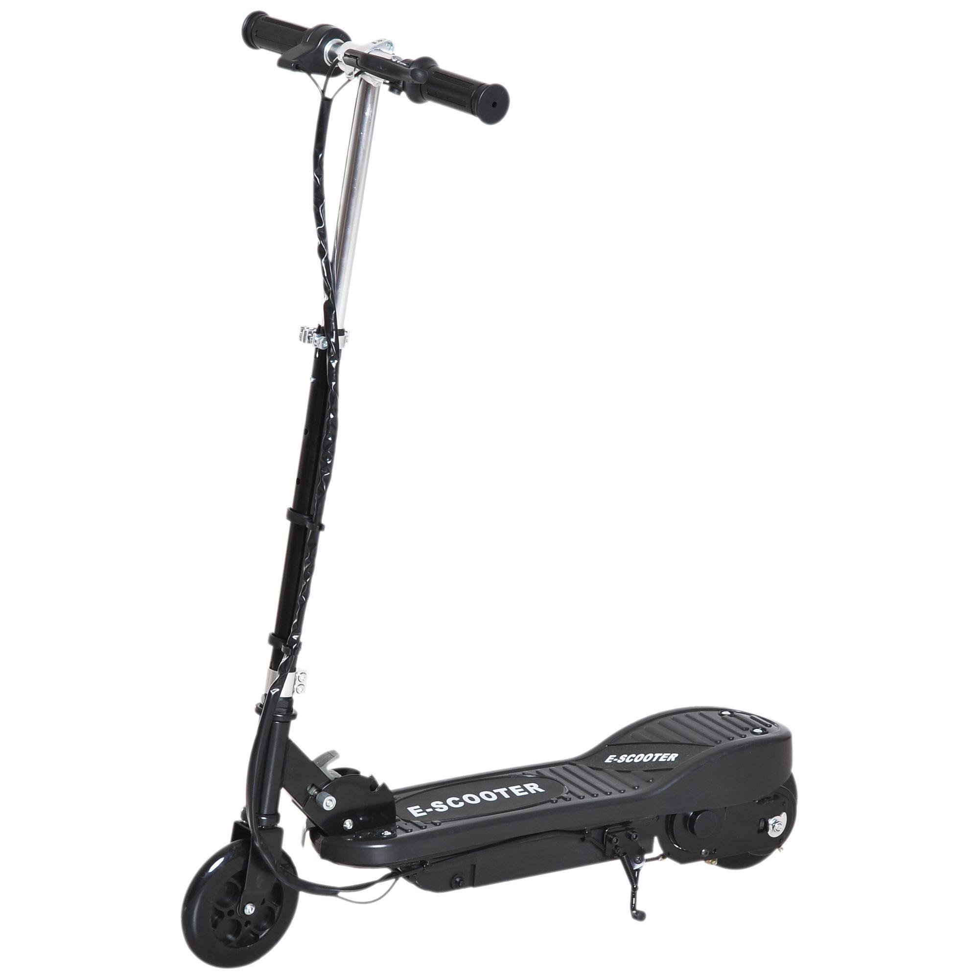Trotinete Elétrica para Crianças + 7 Anos trotinete Dobrável com Altura Ajustável 24V Bateria Recarregável Velocidade até 12 km/h e Carga 50 kg 74x36x82,5 - 92,5 cm Preto