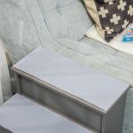 Escada para Animais de Estimação de 4 Degraus Escada para Cães e Gatos com Tapetes Antideslizantes Removíveis 40x59x54,2 cm Cinza