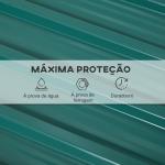 Conjunto de 12 Painéis para Teto de Aço Galvanizado Chapas Perfiladas de Teto 7m² para Abrigo de Ferramentas 129x45cm Verde
