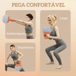 Kettlebell de kg Pesa Russa Preenchida de Areia Metálica e Alça Antiderrapante para Treino em Casa Ginásio Ø21x30 cm Laranja