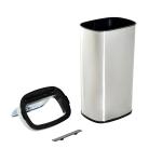 Balde de Lixo Inteligente de Aço Inoxidável 68L com Sensor Infravermelho de Abertura Automática e Contato Manual para Cozinha Dormitório Casa de banho 40,5x29,578cm Prata