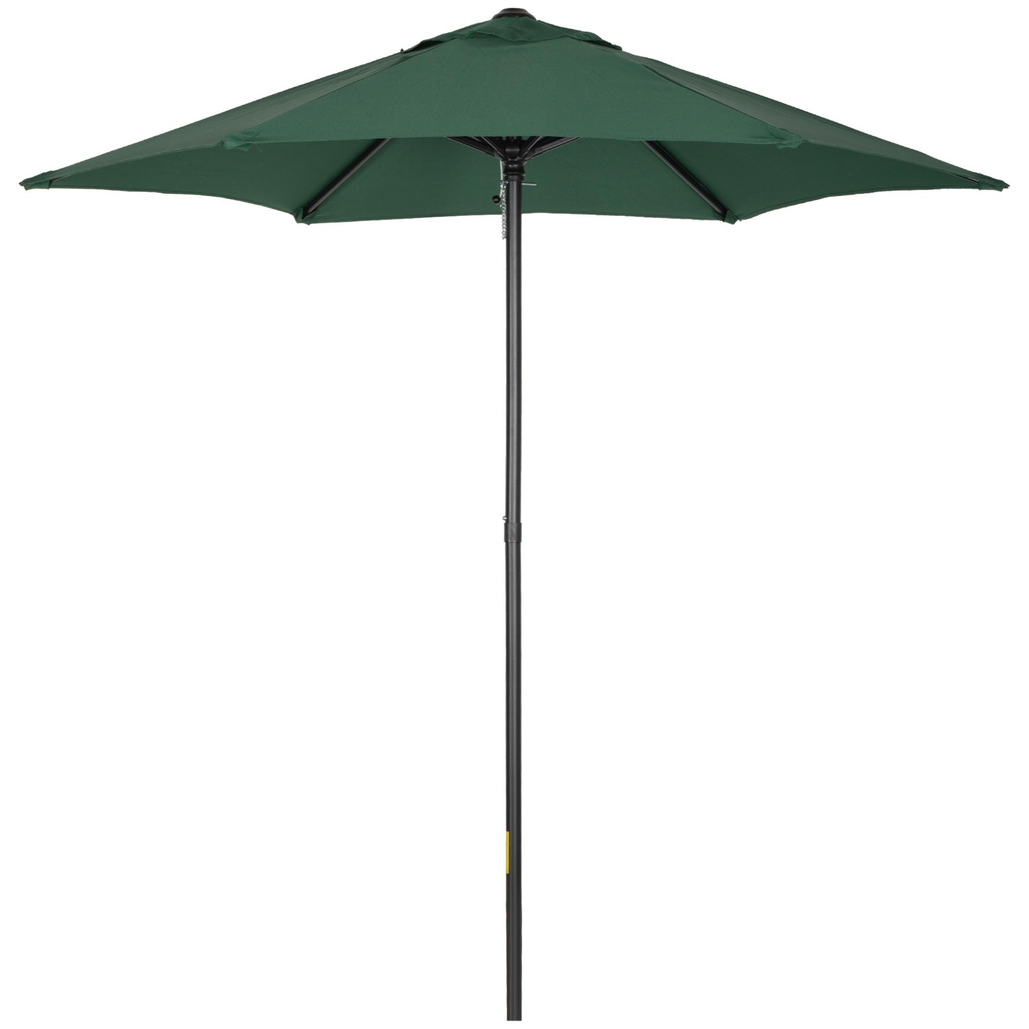 Chapéu de Sol de Jardim Ø2x2 m Chapéu de Sol com Mastro de Alumínio Manivela Teto com Ventilação Verde