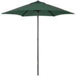 Chapéu de Sol de Jardim Ø2x2 m Chapéu de Sol com Mastro de Alumínio Manivela Teto com Ventilação Verde
