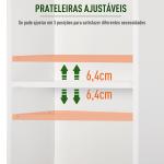 Coluna Casa de Banho com 1 Porta 3 Prateleiras Abertas e Prateleira Interior Ajustável 34x20x165cm Branco