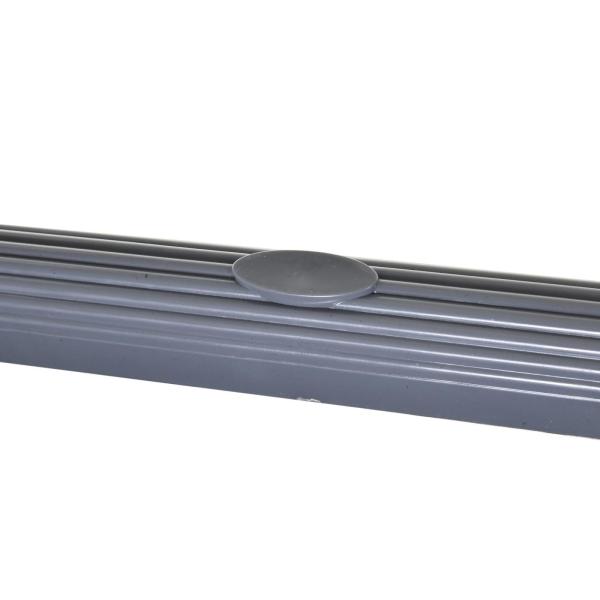 Carrinho Auxiliar com Rodas e 3 Prateleiras Carrinho de Cozinha com Armazenamento Carga 105 kg 88x44x93 cm Cinza