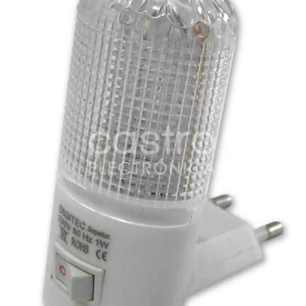 Luz Presença LED Noite c/ Interruptor ON - OFF 1W