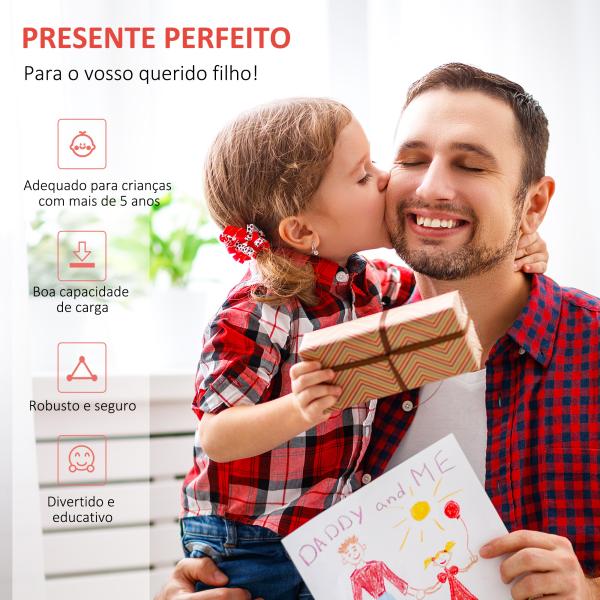 Trotinete para Crianças com Guiador Ajustável em Altura Travão Duplo e Estrutura de Aço 120x58x75 - 80 cm Preto