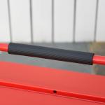 Caixa de ferramentas dobrável de aço com 5 compartimentos com alça 45x22,5x34,5 cm Vermelho
