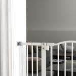 Barreira de Segurança para Cães com Largura Ajustável 74 - 100 cm e Extensões para Escadas e Portas Branco