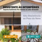 Marquesa Exterior para Portas e Janelas 303x96x27 cm com Barra de Liga de Alumínio PP Policarbonato Castanho