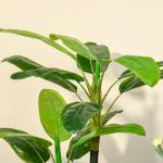Bananeira Artificial 150 cm Planta Artificial com Vaso e 18 Folhas Planta Artificial para Decoração Verde