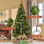 Árvore de Natal 210cm Árvore de Natal Artificial com 505 Ramos e Suporte Metálico Ø90x210cm Verde