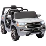 Carro Elétrico para Crianças Toyota Land Cruiser 12V com Faróis Buzina Arranque Lento e Música MP3 107x65x55,5 cm Cinza