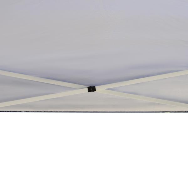 Tenda Dobrável 295x295x255 cm com Bolsa de Transporte Altura Ajustável Anti - UV para Terraço Pátio Azul