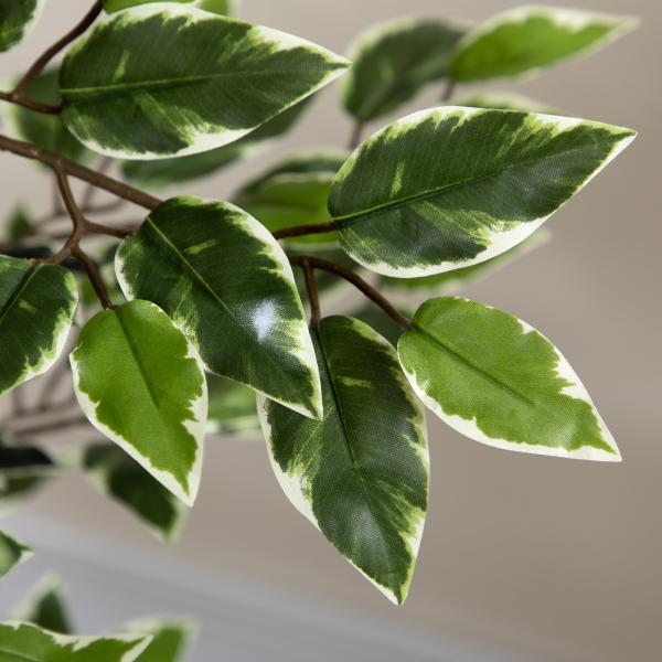 Ficus Artificial com Troncos Planta Artificial com Vaso e 702 Folhas Realistas para Ø15x130 cm Verde