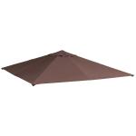 Toldo de substituição de 3 x 3 m para barraca de jardim gazebo ao ar livre com 8 orifícios de drenagem e ventilação marrom