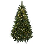 Árvore de Natal 180 cm com 250 Luzes LED, 11 Modos, Comando à Distância, 800 Pontas e Base Dobrável em Aço, Verde