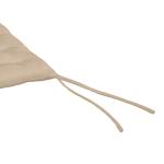 Conjunto de 6 Almofadas para Cadeiras de Jantar 40x40 cm 6 Peças Almofadas para Cadeiras de Jardim Acolchoadas com Fitas Caqui