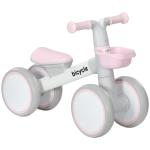 Bicicleta sem Pedais para Crianças de 12 - 36 Meses Bicicleta de Equilíbrio com Assento Ajustável 56x27x39 cm Rosa