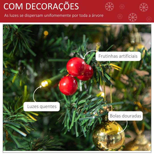 Mini Árvore de Natal 60cm Artificial com Suporte Metálico 73 Ramos PVC Ø40x60cm Verde