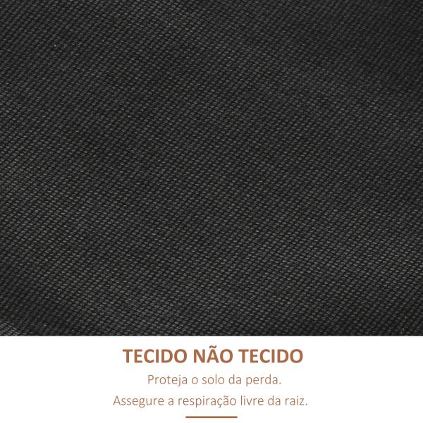 Floreira de Madeira de 4 Níveis com Orifícios de Drenagem e Tecido Não Tecido 80x45x142 cm Madeira