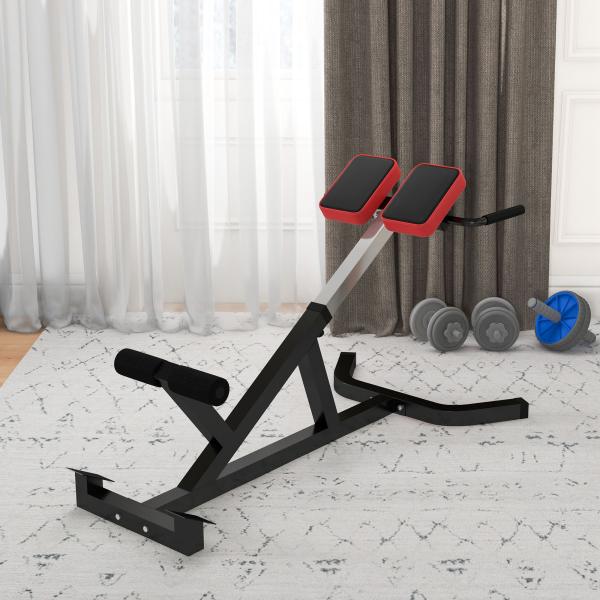 Cadeira Romana para Hiperextensões com Altura e Encosto Reguláveis, 120 kg, para Treino de Abdominais e Costas