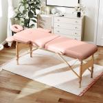 Marquesa de Massagem Dobrável Marquesa com Altura Ajustável Desenho Ergonómico 185x60x64 - 88 cm Rosa