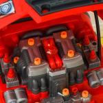 Motor de Caminhão para Crianças acima de 3 Anos Conjunto de Motor de Brinquedo com 61 Peças Volante Buzina Faróis Caixa de Armazenamento e Rodas 40x39x47cm Vermelho