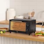 Mini Forno Elétrico 9L com Temperatura Ajustável até 230°C Temporizador 60 min e Bandeja para Assar 35x24,6x20 cm Preto