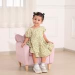 Poltrona Infantil Mini Sofá para Crianças Acima de 3 Anos com Assento Acolchoado Apoio para os Braços 45kg 50x42x58cm Rosa