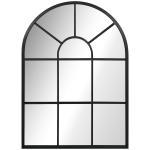 Espelho Decorativo de Parede 50x70cm Espelho de Metal para Sala de Jantar Dormitório Entrada Estilo Moderno Preto