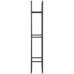 Suporte para Lenha de Metal Porta Lenha Metálico para Interior e Exterior Carga Máxima 100 kg 60x25x150 cm Preto