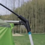 Tenda de Campismo Familiar para 4 Pessoas Tenda de Campismo Portátil Impermeável com Bolsa de Transporte Rede Mosquiteira e Proteção Solar 410x - 310x225cm Verde