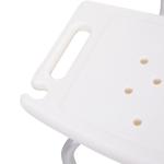 Cadeira para Duche Antiderrapante com Altura Ajustável em 8 Níveis Cadeira de Banho 50,6x43x71 - 88 cm Branco