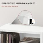 Estante para CDs e DVDs Suportes para CD Estreitos com 9 Compartimentos Prateleiras Ajustáveis 33x24x140 cm Branco