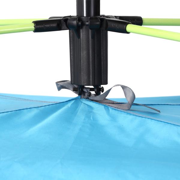 Tenda de Praia Pop - up para 1 - 2 Pessoas com 2 Acessos, 2 Janelas e Bolsa de Transporte 220x173x120 cm Azul Claro