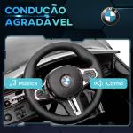 Carro Elétrico para Crianças BMW M4 12V com Controlo Remoto Faróis Buzina Música e Velocidade 3 - 5 km/h 108x69,5x51 cm Preto