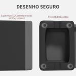Step para Fitness Antideslizante Altura Regulável 3 Níveis de 10,5/15,5/20,5 cm Capacidade 250 kg 77x36x20,5 cm Cinza e Preto