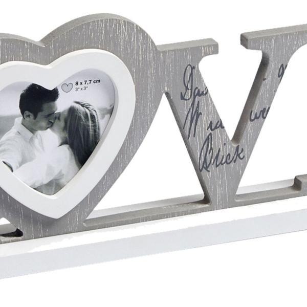 Moldura Individual LOVE 9x9cm (Cinzento) - WALTHER DESIGN